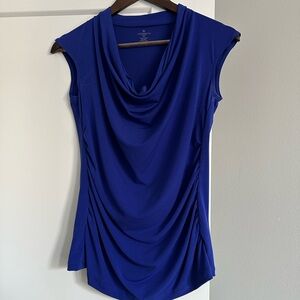 Worthington Royal Blue Cowl Neck Blouse